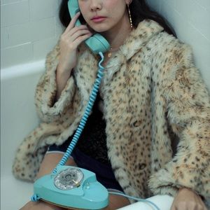 Faux Snow Leopard jacket